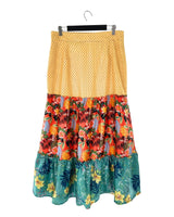 Maxi falda en capas print