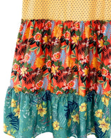 Maxi falda en capas print