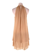 Vestido cuello halter plisado