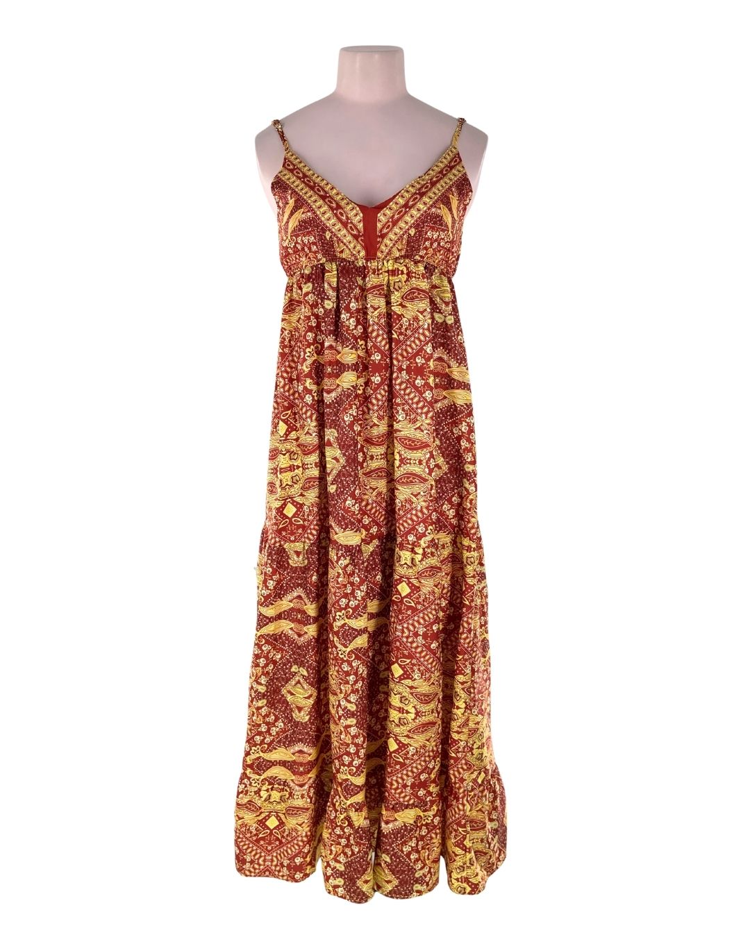 Vestido amplio de tiras print