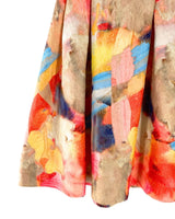 Falda midi en jacquard print