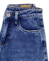 Jean mom fit rigido destroyed