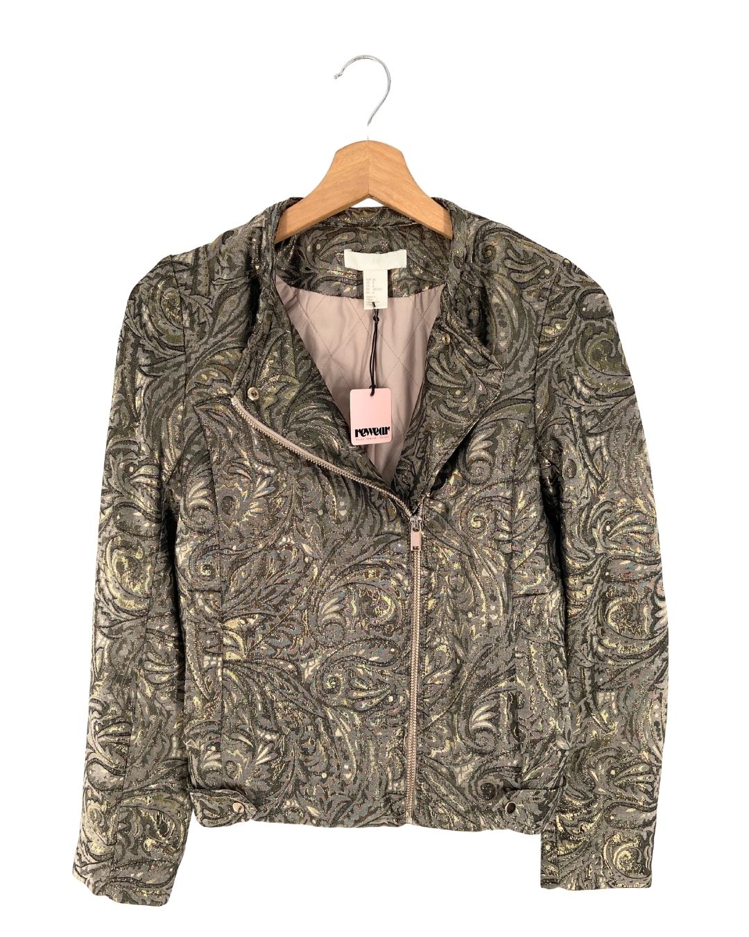 Chaqueta brillante con textura