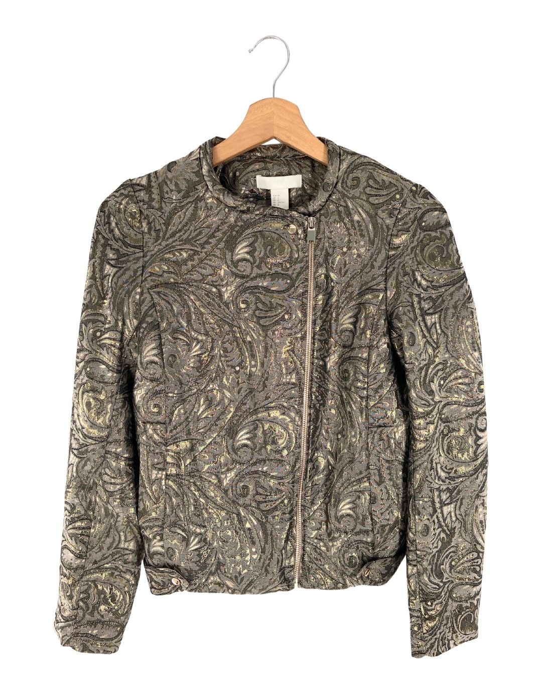 Chaqueta brillante con textura