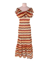 Maxi vestido en malla zigzag