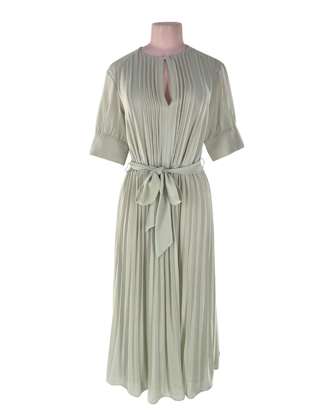 Vestido midi falda plisada