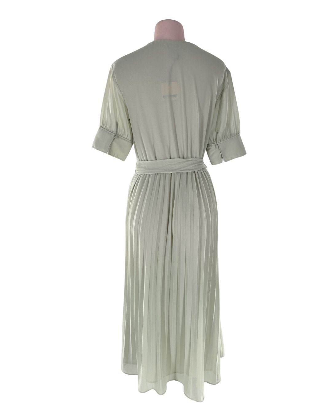 Vestido midi falda plisada