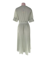 Vestido midi falda plisada