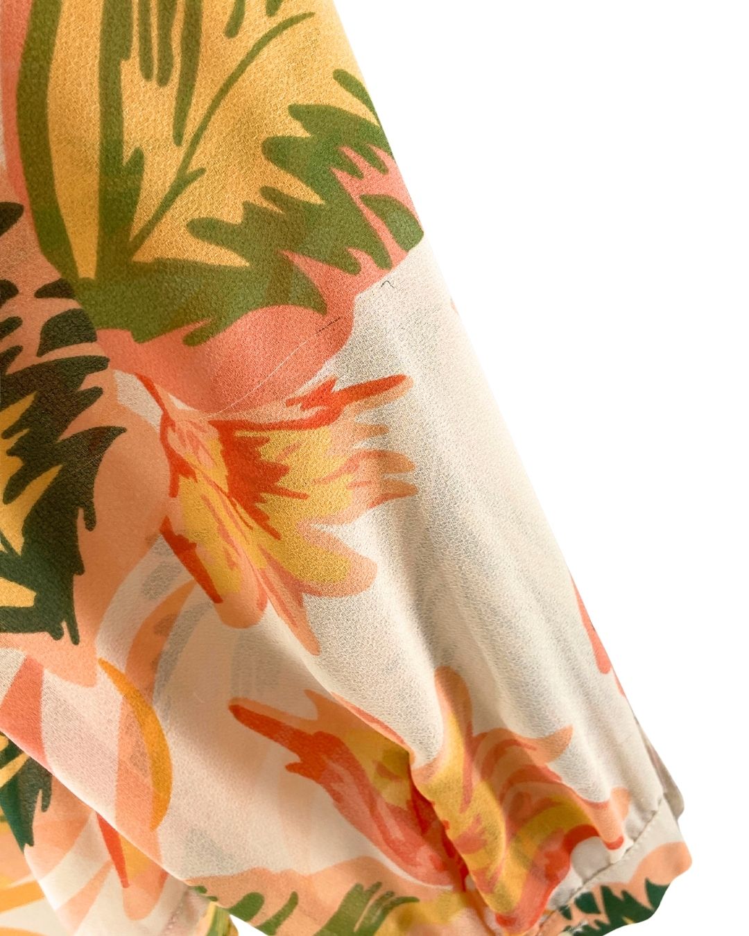 Blusa traslucida print hojas