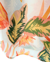 Blusa traslucida print hojas