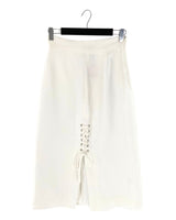 Maxi falda en lino lace up