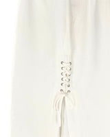 Maxi falda en lino lace up