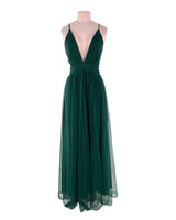 Maxi vestido cruzado en mesh