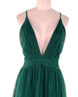 Maxi vestido cruzado en mesh