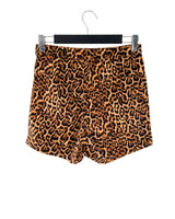 Short mini animal print