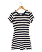 Vestido tejido a franjas