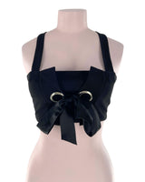 Crop top de tiras cruzado