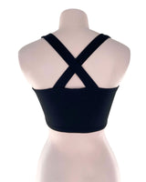 Crop top de tiras cruzado
