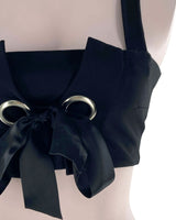 Crop top de tiras cruzado