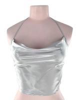 Top satinado anudado