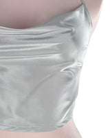 Top satinado anudado