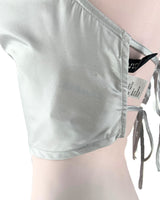 Top satinado anudado