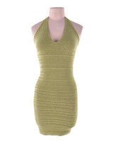 Vestido mini tejido anudado