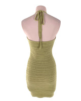 Vestido mini tejido anudado