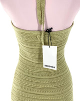 Vestido mini tejido anudado