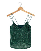 Crop top de tiras lentejuelas