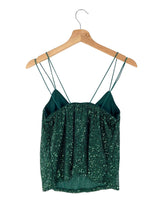 Crop top de tiras lentejuelas