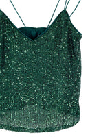 Crop top de tiras lentejuelas