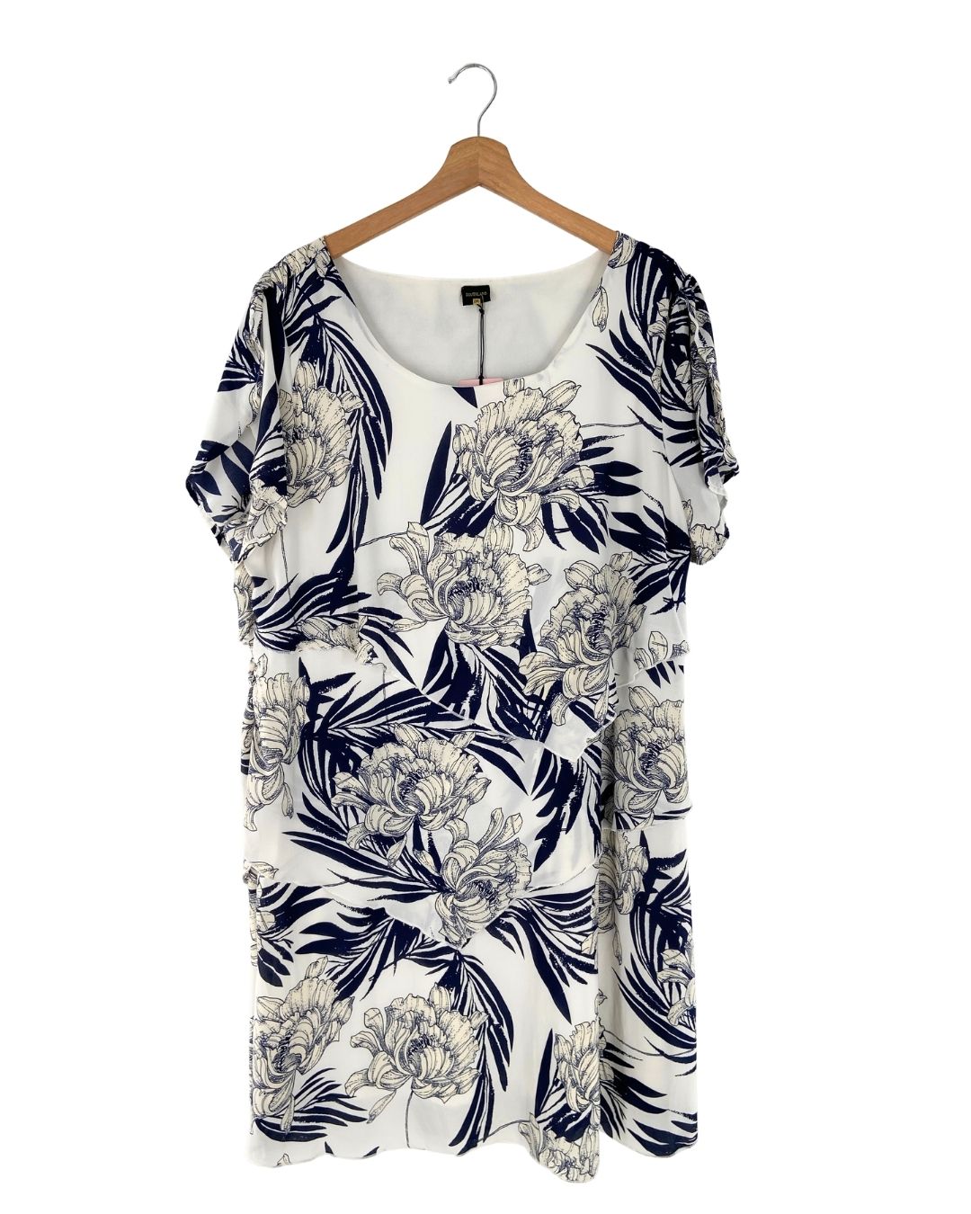 Vestido midi en capas print