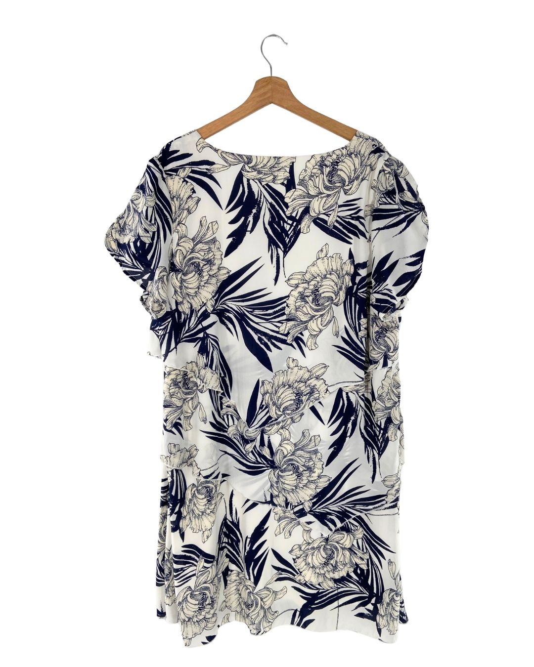 Vestido midi en capas print