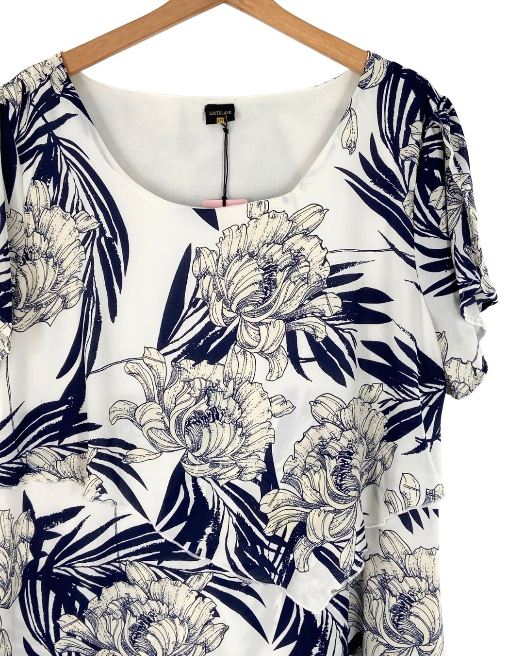 Vestido midi en capas print