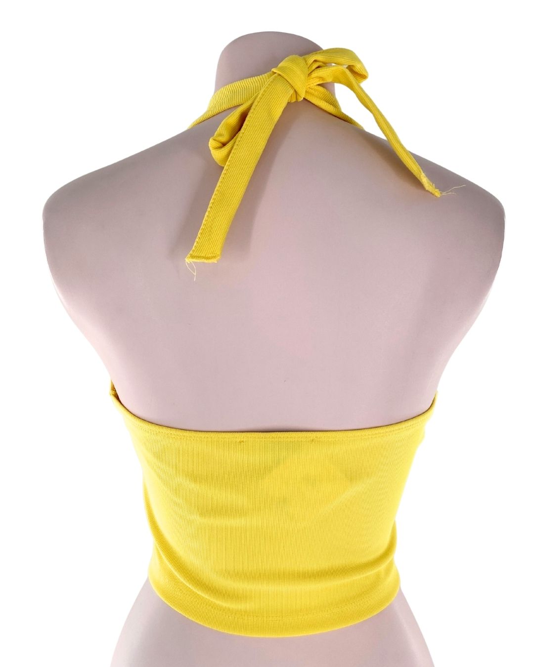 Blusa crop anudada al cuello