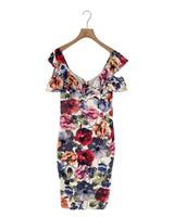 Vestido midi stretch print