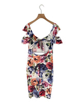 Vestido midi stretch print