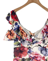 Vestido midi stretch print