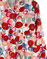 Camisa cuello mao print flores