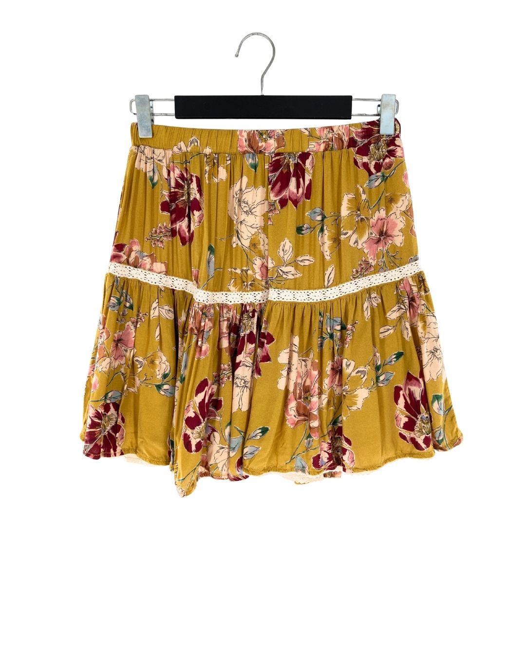 Falda mini encauchada print