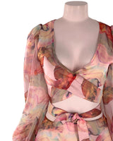 Enterizo en velo print flores