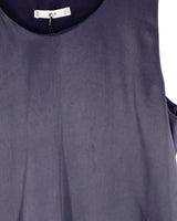 Blusa sleeveless satinada