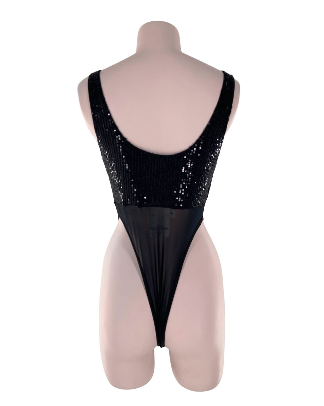 Body en lentejuelas tiro alto