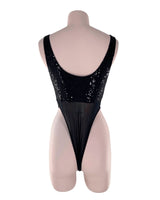 Body en lentejuelas tiro alto