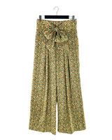 Pantalon palazzo anudado print