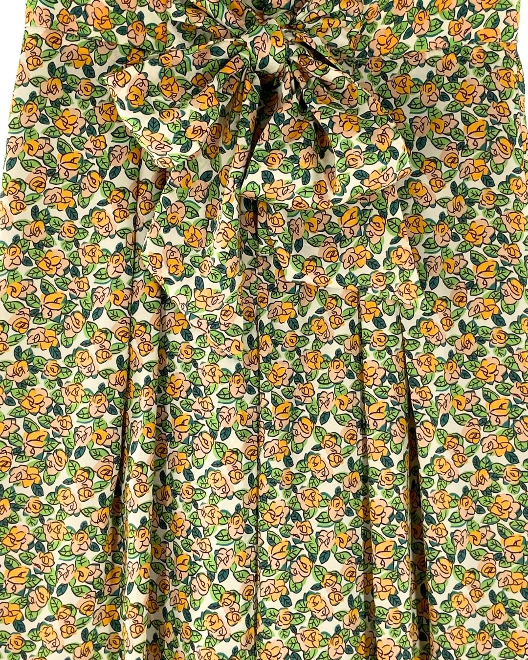 Pantalon palazzo anudado print