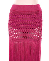 Falda en macrame con flecos
