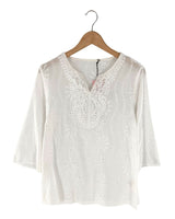 Blusa en ojalillo mangas 3/4