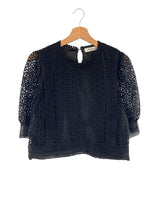 Blusa manga corta en guipure